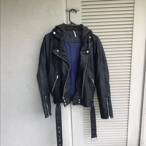 Brand new free people leather jacket